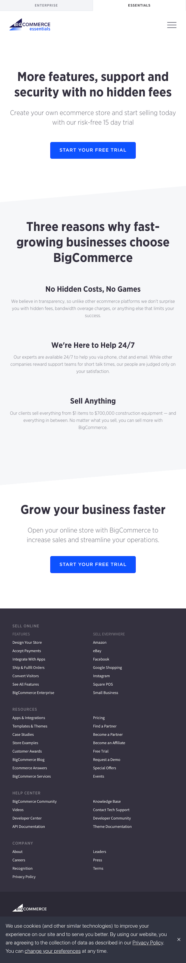 Bigcommerce Signup Page Design Photo