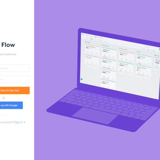 Getflow Signup Page Design Photo