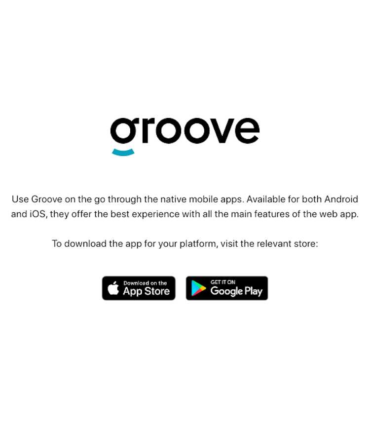 Groove Signup Page Design Photo