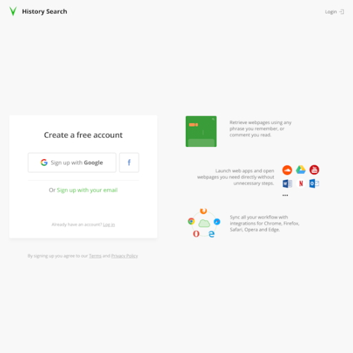 Historysearch Signup Page Design Photo