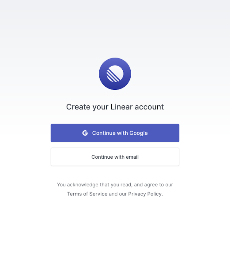 Linear Signup Page Design Photo